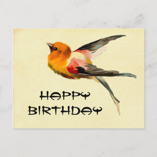 Vintag Happy Geburtstag Postkarte