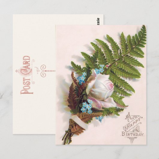 Vintag Happy Geburtstag Postkarte (Vorne/Hinten)