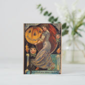 Vintag Happy Halloween Card, Jack Olantern Postkarte (Stehend Vorderseite)