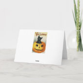 Vintag Happy Halloween Pumpkin mit Black Cat Karte (Rückseite)