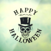 Vintag Happy Halloween Skull Fensteraufkleber (Blatt 3)