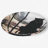 Vintag Happy Halloween Spooky Cat Arthur Rackham Pappteller (Schrägansicht)