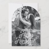 Vintag Happy Hanukkah Holiday Foto Card Einladung (Vorderseite)