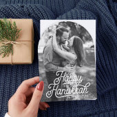 Vintag Happy Hanukkah Holiday Foto Card Einladung