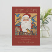 Vintag Happy Holidays Gruß Karte (Stehend Vorderseite)