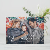 Vintag Happy Holidays Weihnachten Foto (Stehend Vorderseite)