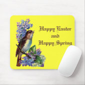 Vintag Happy Oaster Bird Mouse Pad Mousepad (Mit Mouse)