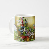 Vintag Happy Oaster Bunny Rabbits Ostereier Kaffeetasse (Vorderseite Links)