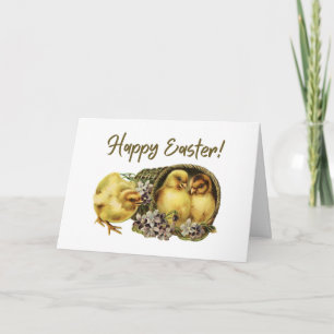 Vintag Happy Oaster Chicken Faltenkarte Karte