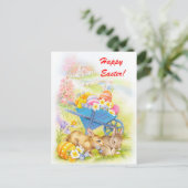 Vintag Happy Oaster Feiertagspostkarte (Stehend Vorderseite)