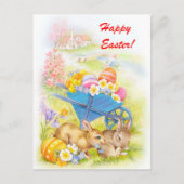 Vintag Happy Oaster Feiertagspostkarte (Vorderseite)
