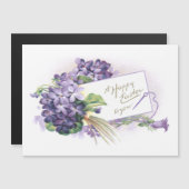 Vintag Happy Oaster Violets Magnetkarte (Vorne/Hinten)