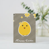 Vintag Happy Osterhintergrund Feiertagspostkarte (Stehend Vorderseite)