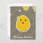 Vintag Happy Osterhintergrund Feiertagspostkarte (Vorne/Hinten)