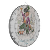 Vintag Happy St Patricks Day Kleeblatt Champagne Dartscheibe (Vorderseite Links)