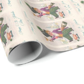 Vintag Happy St Patricks Day Kleeblatt Champagne Geschenkpapier (Rolleneckpunkt)