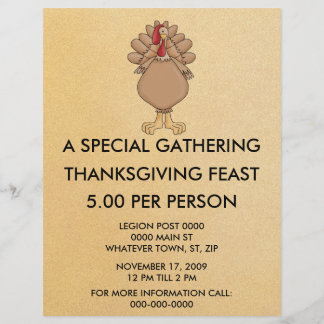 Vintag Happy Thanksgiving Dinner Flyer