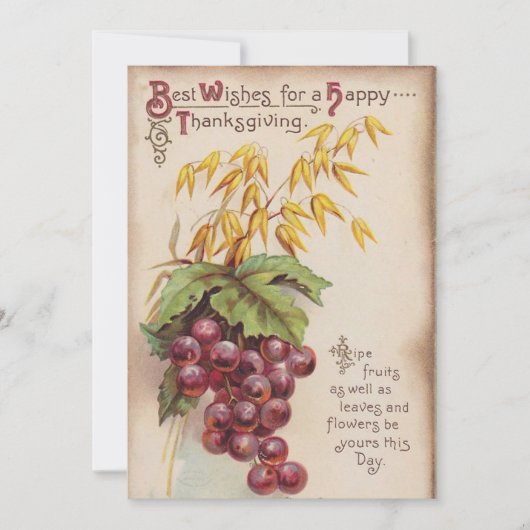 Vintag Happy Thanksgiving Feiertagskarte (Vorderseite)