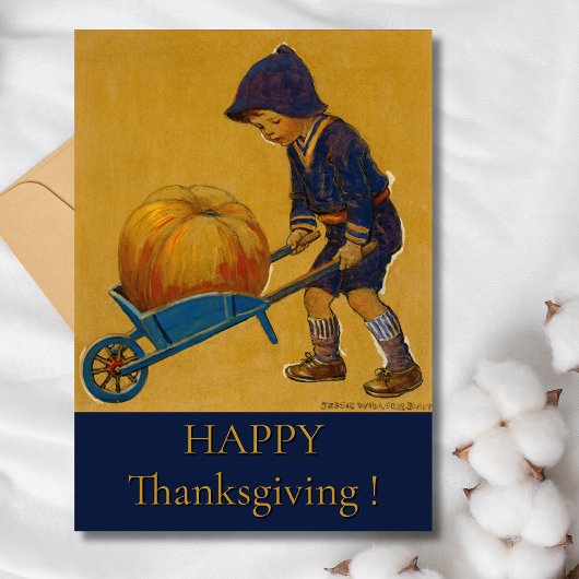 Vintag Happy Thanksgiving Jessie Willcox Smith Karte