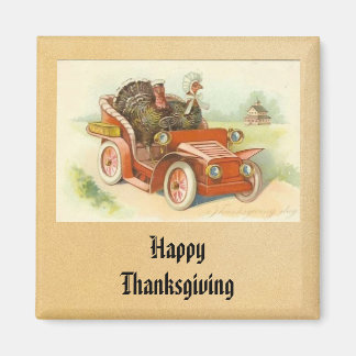 Vintag Happy Thanksgiving Magnet