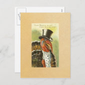 Vintag Happy Thanksgiving Postkarte (Vorne/Hinten)