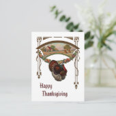 Vintag Happy Thanksgiving Postkarte (Stehend Vorderseite)