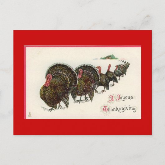 Vintag Happy Thanksgiving Postkarte (Vorderseite)