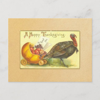 Vintag Happy Thanksgiving Postkarte
