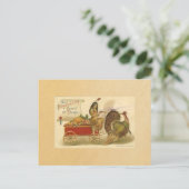 Vintag Happy Thanksgiving Postkarte (Stehend Vorderseite)