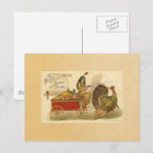 Vintag Happy Thanksgiving Postkarte (Vorne/Hinten)