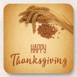 Vintag Happy Thanksgiving Wheat Corn Getränkeuntersetzer