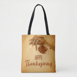 Vintag Happy Thanksgiving Wheat Corn Tasche