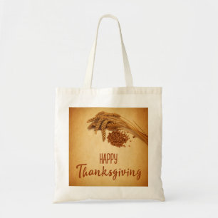 Vintag Happy Thanksgiving Wheat Corn Tragetasche