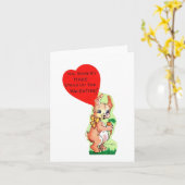 Vintag Hare Valentine Karte (Gelbe Blume)