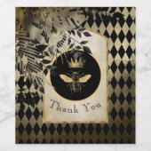 Vintag Harlequin Queen Bee Vielen Dank Weinetikett (Einzelnes Label)