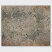 Vintag Harlequin Sepia Brown Black Grunge Texture Geschenkpapier (Flach)