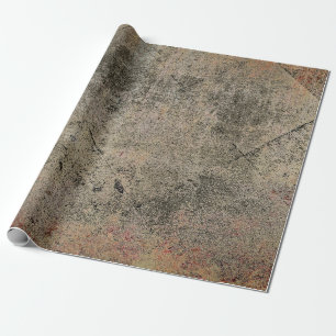 Vintag Harlequin Sepia Brown Black Grunge Texture Geschenkpapier