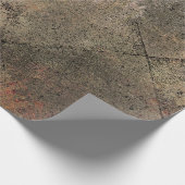 Vintag Harlequin Sepia Brown Black Grunge Texture Geschenkpapier (Ecke)