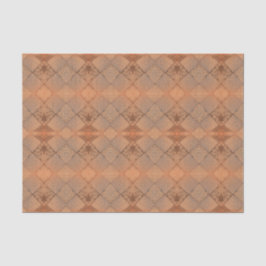 Vintag Harlequin Sepia Texture Diamond Muster Seidenpapier