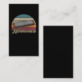 Vintag Harmonica Blues Musikinstrument Visitenkarte (Vorne/Hinten)