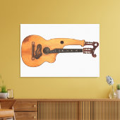 VINTAG HARP GUITAR 24x36 Leinwanddruck (Insitu (Wohnzimmer))