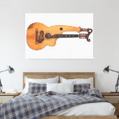 VINTAG HARP GUITAR 40x60 Leinwanddruck (Insitu (Schlafzimmer))