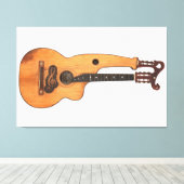 VINTAG HARP GUITAR 40x60 Leinwanddruck (Insitu (Holzboden))