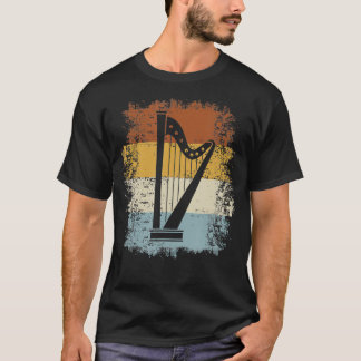 Vintag Harp Music Instrument Harp Lover Harpist H T-Shirt