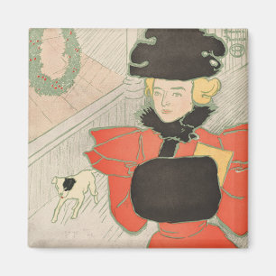 Vintag Harpers Weihnachten 1896 Magnet