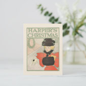 Vintag Harpers Weihnachten 1896 Postkarte (Stehend Vorderseite)