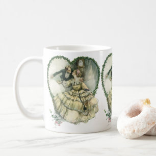 Vintag Harrison Fisher, Weihnachtsbräune und Gräue Kaffeetasse