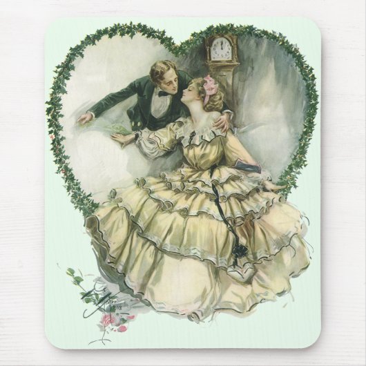 Vintag Harrison Fisher, Weihnachtsbräune und Gräue Mousepad (Vorne)