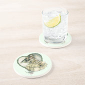 Vintag Harrison Fisher, Weihnachtsbräune und Gräue Sandstein Untersetzer (Seite)