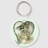 Vintag Harrison Fisher, Weihnachtsbräune und Gräue Schlüsselanhänger (Rückseite)